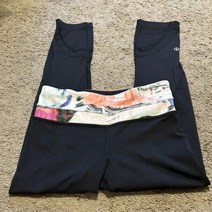 Lululemon Capri Leggings with cool waistband design